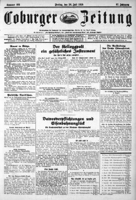 Coburger Zeitung Freitag 20. Juli 1928