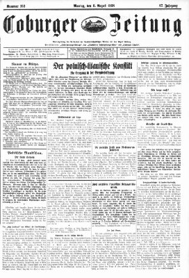 Coburger Zeitung Montag 6. August 1928