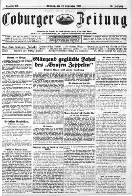 Coburger Zeitung Mittwoch 19. September 1928