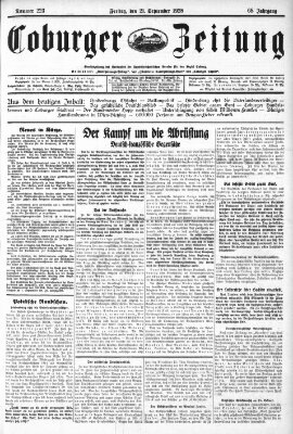 Coburger Zeitung Freitag 21. September 1928