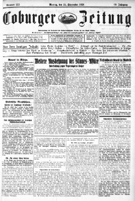 Coburger Zeitung Montag 24. September 1928