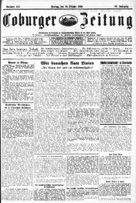 Coburger Zeitung Freitag 19. Oktober 1928