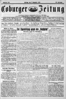 Coburger Zeitung Freitag 2. November 1928