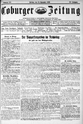 Coburger Zeitung Freitag 16. November 1928