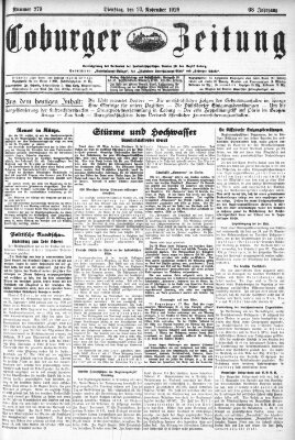 Coburger Zeitung Dienstag 27. November 1928