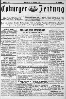 Coburger Zeitung Freitag 30. November 1928