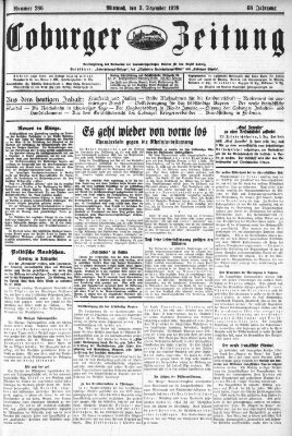 Coburger Zeitung Mittwoch 5. Dezember 1928