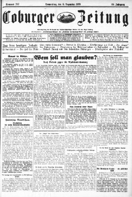 Coburger Zeitung Donnerstag 6. Dezember 1928