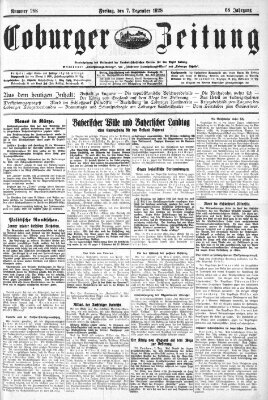 Coburger Zeitung Freitag 7. Dezember 1928