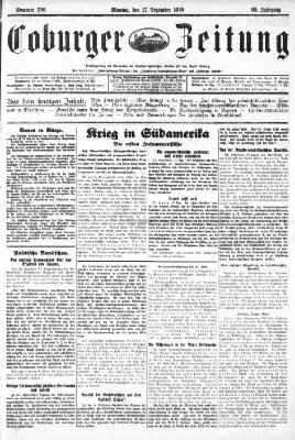 Coburger Zeitung Montag 17. Dezember 1928