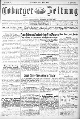 Coburger Zeitung Samstag 2. März 1929