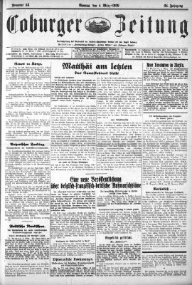 Coburger Zeitung Montag 4. März 1929