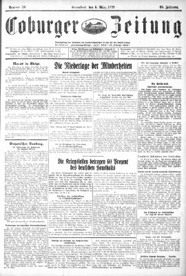 Coburger Zeitung Samstag 9. März 1929