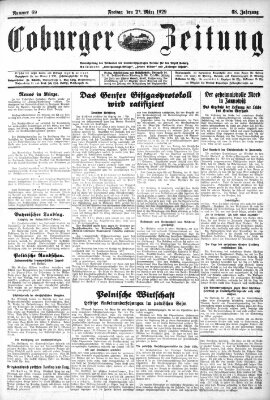 Coburger Zeitung Freitag 22. März 1929