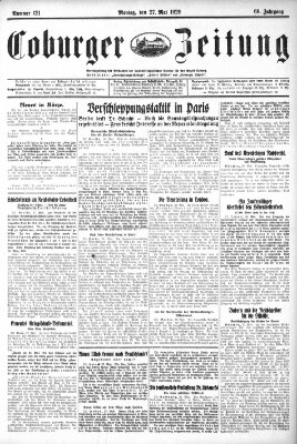 Coburger Zeitung Montag 27. Mai 1929