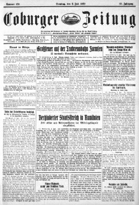 Coburger Zeitung Dienstag 9. Juli 1929