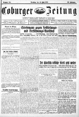 Coburger Zeitung Dienstag 16. Juli 1929