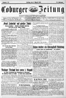 Coburger Zeitung Freitag 2. August 1929