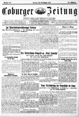 Coburger Zeitung Freitag 16. August 1929