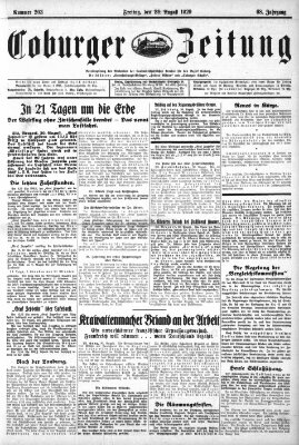 Coburger Zeitung Freitag 30. August 1929