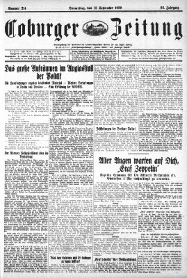 Coburger Zeitung Donnerstag 12. September 1929