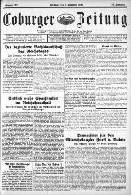 Coburger Zeitung Mittwoch 6. November 1929