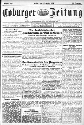 Coburger Zeitung Freitag 8. November 1929