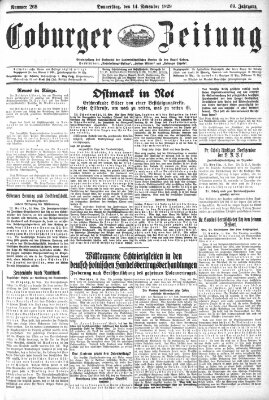 Coburger Zeitung Donnerstag 14. November 1929