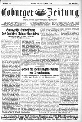 Coburger Zeitung Mittwoch 18. Dezember 1929