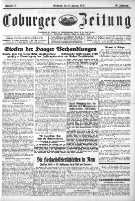 Coburger Zeitung Mittwoch 8. Januar 1930