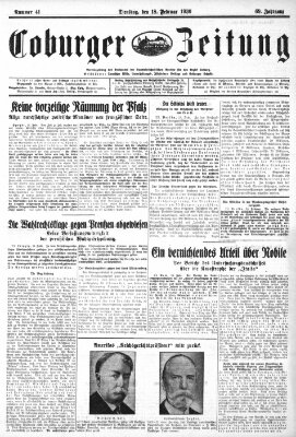 Coburger Zeitung Tuesday 18. February 1930