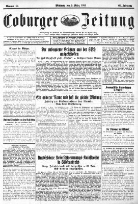 Coburger Zeitung Mittwoch 5. März 1930