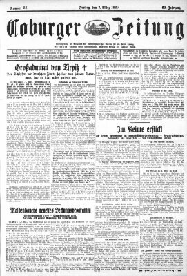 Coburger Zeitung Freitag 7. März 1930