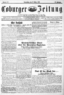 Coburger Zeitung Donnerstag 27. März 1930