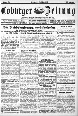 Coburger Zeitung Freitag 28. März 1930