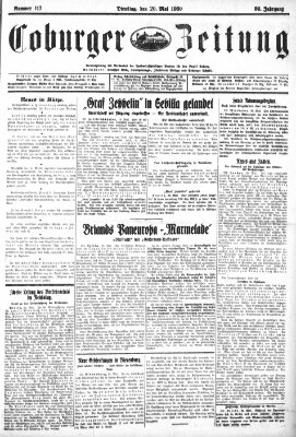 Coburger Zeitung Dienstag 20. Mai 1930