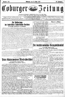 Coburger Zeitung Mittwoch 28. Mai 1930