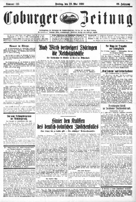 Coburger Zeitung Freitag 30. Mai 1930