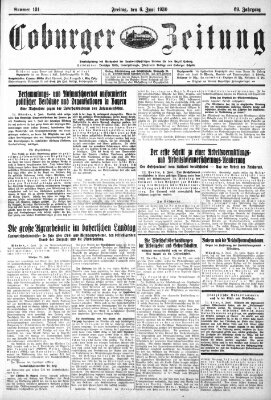 Coburger Zeitung Freitag 6. Juni 1930