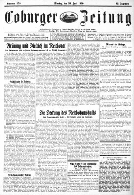 Coburger Zeitung Montag 30. Juni 1930