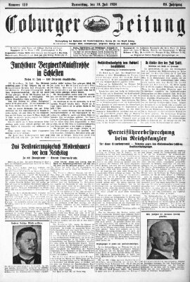 Coburger Zeitung Donnerstag 10. Juli 1930