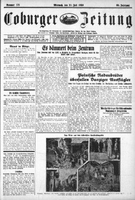 Coburger Zeitung Mittwoch 30. Juli 1930