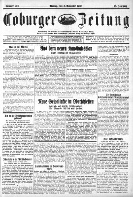 Coburger Zeitung Montag 3. November 1930