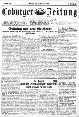 Coburger Zeitung Mittwoch 5. November 1930