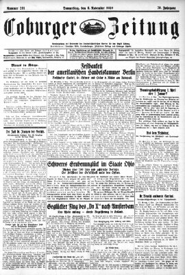 Coburger Zeitung Donnerstag 6. November 1930