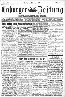 Coburger Zeitung Freitag 7. November 1930