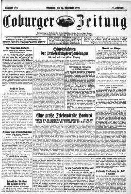 Coburger Zeitung Mittwoch 12. November 1930