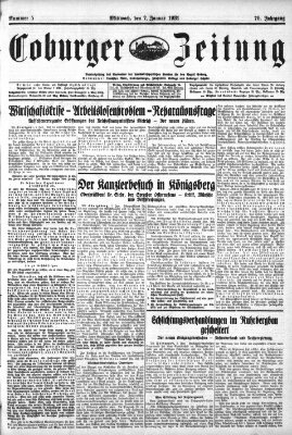 Coburger Zeitung Mittwoch 7. Januar 1931