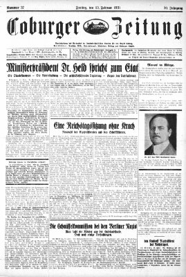 Coburger Zeitung Friday 13. February 1931