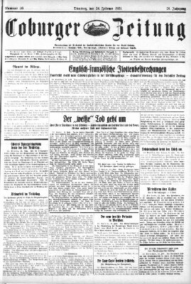 Coburger Zeitung Dienstag 24. Februar 1931